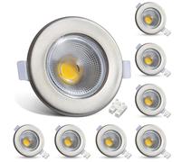 HiBay Lot de 8 Spot LED Encastrable Dimmable Extra Plat 10W 4000K Blanc Neutre Trou 65-85mm COB,850LM 230V,Spot de Plafond Inox Pour Cuisine Chambre Salon