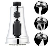 Hibbent 3-Mode Tête Robinet de Cuisine Remplacement, Douchette pour Rétractable Mitigeur Cuisine Universel G1/2, Douchette Robinet Cuisine, Embout Robinet Cuisine Remplacement Filetage Mâle,Chromée.