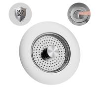 Hibbent Bouchon Evier Cuisine, Bouchon Evier avec Un Set Combiné Filtre Evier Cuisine, INOX Pur,Anti - Blocage, PréVention des Odeurs,Grille Evier Cuisine-Profondeur de L'éVier >22mm