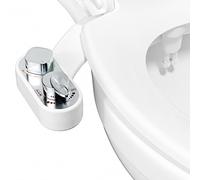 Hibbent Kit douchette Bidet pour WC, dispositif d’eau chaude et froide qui se fixe sur le siège de toilette, vaporisateur d’eau fraîche non électrique pour bidet