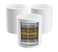 Hibbent Lot de 3 cartouches de filtre de douche de rechange pour eau dure, filtre de douche à haut rendement en 20 étapes avec vitamine C pour réduire le chlore et le fluorure, la peau éclatante, les