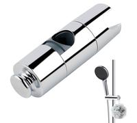 Hibbent Support De Douche De Remplacement, Support Pommeau De Douche Manuel Universel Et Réglable Avec 1 Crochet Pour Rail De Douche De 18-25 Mm, ABS Support De Clamp Pour Tête De Douche, Chromé