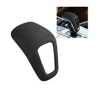 HIBEYO Autocollant en daim pour pommeau de levier de vitesses pour Porsche Cayenne 2018 2019 2020 2021 - Couvercle de levier de vitesse Gear Shift Knob Cover - Revêtement intérieur Styling-A noir