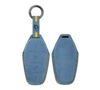 HIBEYO Boîtier de clé adapté pour BYD Tang EV600 Han EV Yuan ATTO 3 Song Plus Pro MAX DMI Qin Accessoires Coque de protection porte-clés Télécommande Bleu