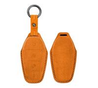 HIBEYO Boîtier de clé adapté pour BYD Tang EV600 Han EV Yuan ATTO 3 Song Plus Pro MAX DMI Qin Accessoires Coque de protection porte-clés Télécommande Orange