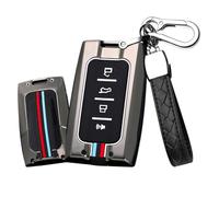 HIBEYO Boîtier de clé de voiture adapté pour Tank 300 500 400 700 500Hi4-T Coque de clé Convient pour Great Wall Grand Mur GWM Wey Étui de protection Porte-clés-A Noir