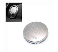 HIBEYO Bouton de démarrage de voiture Couvercle ABS Convient pour BMW Série 1 E87 Série 3 Série 5 X3 E83 X5 X6 Z4 E89 Interrupteur d'allumage Couvercle intérieur Décoration Accessoire argent
