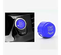 HIBEYO Bouton de démarrage de voiture Couvercle ABS Convient pour BMW Série 5 6 7 F01 F02 F10 F11 F12 Interrupteur d'allumage Couvercle intérieur Décoration Bouton de démarrage Accessoire bleu