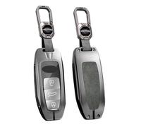 HIBEYO Coque de e voiture compatible avec Audi Q8 RSQ8 A6 C8 S6 RS6 A7 S7 RS7 A3 8Y A8 D5 4N RS E-tron GT Q4 4M Accessoires Étui de protection pour clé Télécommande Gris