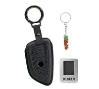 HIBEYO Coque de clé de voiture - Convient pour BMW X1 X3 X4 X5 X6 1 Série 4 G30 G20 2 Série 5 7 G01 G02 G05 G11 G32 F48 F39 - Étui de protection pour clé à distance - Noir