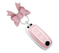 HIBEYO Coque de clé de Voiture Convient pour Nissan X-Trail T33 Qashqai J12 Teana Altima Ariya Juke Kicks Sakura 2023 2024 2025 TPU Silicone Housse de Télécommande Coque de clé-B Rose