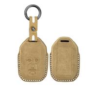 HIBEYO Coque de clé de voiture - Convient pour Suzuki Spacia MK53S Jimny Sierra Swift Wagon Monopoly - Accessoires - Télécommande 4 boutons - Cuir - Porte-clés - Marron