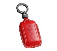 HIBEYO Coque de clé de Voiture Intelligente Compatible avec Maserati Grecale Coque de Protection pour Maserati Grecale 2022 2023 Boîte à clés avec Porte-clés 4 Boutons Rouge