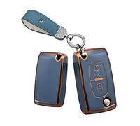 HIBEYO Coque de clé de Voiture Pliable pour Peugeot 207 307 407 308 Coque de Protection en Silicone TPU pour Citroën C1 C2 C3 C4 Boxer pour Peugeot 207 307 308 Clé Pliante Télécommande 2 Boutons Gris