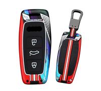 HIBEYO Coque de e voiture pour Audi Q8 RSQ8 A6 C8 S6 RS6 A7 S7 RS7 A3 8Y A8 D5 4N RS E-tron GT Q4 Q7 4M Coque de protection phosphorescente pour Rouge