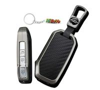 HIBEYO Coque de clé de voiture pour Kia K3 K5 Sportage R Optima Telluride Seltos Ceed K2 Rio Sorento K4 Cerato Picanto Cuir PU Étui de protection à distance pour clé A