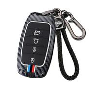HIBEYO Coque de clé de voiture pour Kia Sorento Sportage Rio Ceed Picanto Stinger Carens Optima Soul K2 KX3 I20 QL GT Télécommande en alliage de zinc Porte-clés 4 boutons A Rouge Bleu
