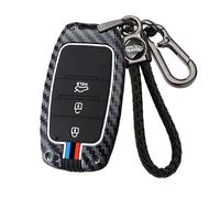 HIBEYO Coque de clé de voiture pour Kia Sorento Sportage Rio Ceed Picanto Stinger Carens Optima Soul K2 KX3 I20 QL GT Télécommande en alliage de zinc 3 boutons Rouge Bleu