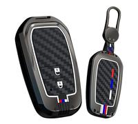 HIBEYO Coque de clé pour voiture Convient pour Toyota CHR RAV4 Corolla Crown Cross Yaris XP21 GR Hybrid Avensis Highlander 2020-2025 Accessoires Coque de clé Housse Porte-clés Télécommande 2 boutons