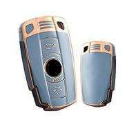 HIBEYO Coque de Protection en Silicone pour Clé de Voiture BMW Série 3 5 6 7 E90 E60 E70 E87 M3 M5 X1 X5 X6 Z4 E71 E72 E88 E89 E91 E92 Doré Gris