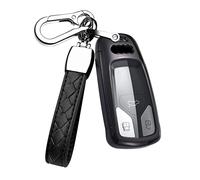 HIBEYO Coque de Protection Intelligente pour clé de Voiture Audi Coque de Protection en Silicone pour Audi A4 A5 A6 B9 Q5 Q7 TT TTS 8S Télécommande Étui de Protection Noir