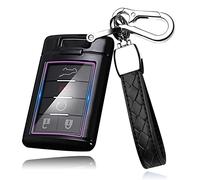 HIBEYO Coque de protection intelligente pour clé de voiture Cadillac - En plastique - Pour Cadillac Cts ATSL BLS SLS XLS Escalade - Pour Chevrolet C6 C7 Corvette - Noir