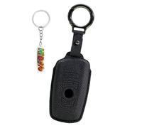 HIBEYO Coque de protection pour clé de voiture compatible avec BMW Série 2 Série 3 5 F30 F10 F18 F22 F01 X3 X4 F06 F02 M3 M5 - En cuir synthétique - Avec télécommande - 4 boutons - Noir