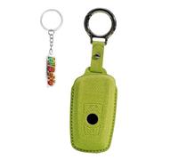 HIBEYO Coque de protection pour clé de voiture - Convient pour BMW Série 2 Série 3 5 F30 F10 F18 F22 F01 X3 X4 F06 F02 M3 M5 - En cuir synthétique - Avec télécommande - 3 boutons - Vert