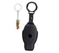 HIBEYO Coque de protection pour e voiture - Convient pour Mercedes Benz BGA C CLK SLK W203 W210 X164 W204 W463 W176 - Étui de protection en cuir synthétique - 2 boutons - Noir