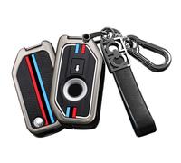 HIBEYO Coque de Protection pour clé Pliante de Moto - Convient pour BMW F750GS C400GT K1600 K1600GT R1200GS R1200RS - Porte-clés de Moto - 3 Boutons - Noir