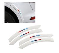 HIBEYO Élargisseur de Passage de Roue de Voiture - Protection autocollante Anti-Collision - Élargisseur d'aile Universel - Décoration - Lot de 4 - Blanc