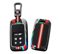 HIBEYO Étui de clé de voiture pour Honda Vezel City Civic Jazz BRV BR-V HRV Accord Pilot Ridgeline Odyssey Crider Télécommande Étui de protection pour clé à 5 boutons Noir