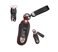 HIBEYO Étui de Protection Intelligent pour clé de Voiture Porsche Cayenne 92A Carrera 991 Boxster Panamera Spyder Porte-clés Boîte à clés B Noir