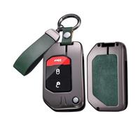 HIBEYO Étui de protection pour clé de voiture compatible avec Jeep Gladiator JT Sahara JLU Wrangler JL Rubicon - Étui de protection pour clés - Organisateur de clés - Porte-clés - Boîte à clés à