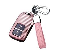 HIBEYO Étui de Protection pour clé de Voiture - pour Honda Accord CR-V Jade Civic Spirior Fit City Crosstour HR-V Jazz - en TPU - 2 Boutons - Rose