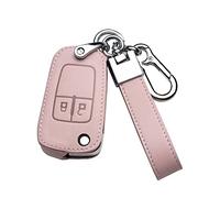 HIBEYO Étui de Protection pour clé de Voiture pour Opel - en Cuir de Vachette - pour Chevrolet Adam Astra Mokka Insignia Meriva Zafira Vauxhall - Rose
