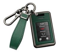 HIBEYO Keyless Coque de clé de Voiture Compatible avec Cadillac Escalade ATS ATSL BLS Cts DTS XTS XLS pour Chevrolet C6 C7 Corvette Porte-clés - Noir Vert