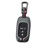 HIBEYO keyless Coque de clé de voiture compatible avec Honda HR-V Civic Accord CR-V Pilot Sport SI EX EX-L Touring 2022 2023 2024 - Boîte à clés - A - Rouge et bleu