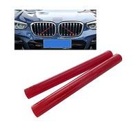 HIBEYO Lot de 2 bandes décoratives pour calandre avant - Pour BMW E60 F52 - Style sportif - Rouge