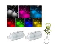 HIBEYO Lot de 2 lumières LED colorées décoratives pour porte de voiture - Convient pour Toyota GT86 Highlander Corolla Tundra Venza Avalon Wish Hilux - Lampe d'ambiance - Éclairage de porte
