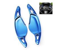 HIBEYO Lot de 2 palettes de changement de vitesse pour volant BMW Série 5 G30 G31 G38 7 G11 G12 Série 3 G20 X3 G01 X4 G02 X5 G05 6 G32 GT Jeu de rechange pour levier de vitesse Shifter Bleu