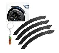 HIBEYO Lot de 4 élargisseurs de passage de roue universels pour voiture, en fibre de carbone, protection anti-collision, élargissement d'aile, protection de roue, protection de roue