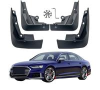 HIBEYO Lot de 4 garde-boue de rechange compatibles avec Audi A8 D5 version sportive 2018-2021 - Garde-boue avant et arrière - Sans perçage - Accessoires de voiture