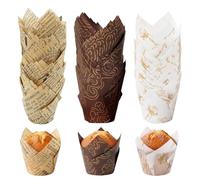 Hibisaws Tulip Lot de 150 moules à muffins en papier pour cupcake,caissette muffins papier,caissette cupcakes - Pour fête, mariage, fête d'anniversaire (150)