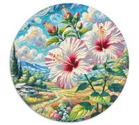 Hibiscus 1000 Pieces Jigsaw Puzzles for Adults Challenging Game Stress Relieving Entertainment Exercise The Memory of The Brain for Men, Women, Elders, Seniors 1000pcs (67.5x67.5cm)