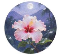 Hibiscus Chinois 1000 Pièces Casse-tête Puzzle Circulaire pour Adultes Et Enfants Classiques Cadeau Qualité Supérieure 1000pcs (67.5x67.5cm)