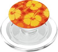 Hibiscus Flower Beach Hawaiian Exotic Floral Orange Yellow PopSockets PopGrip pour MagSafe