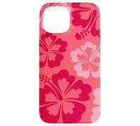 Hibiscus Flower Beach Hawaiian Exotic Floral Surf Cranberry Coque pour iPhone 15