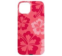 Hibiscus Flower Beach Hawaiian Exotic Floral Surf Cranberry Coque pour iPhone 15 Plus