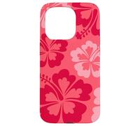 Hibiscus Flower Beach Hawaiian Exotic Floral Surf Cranberry Coque pour iPhone 15 Pro